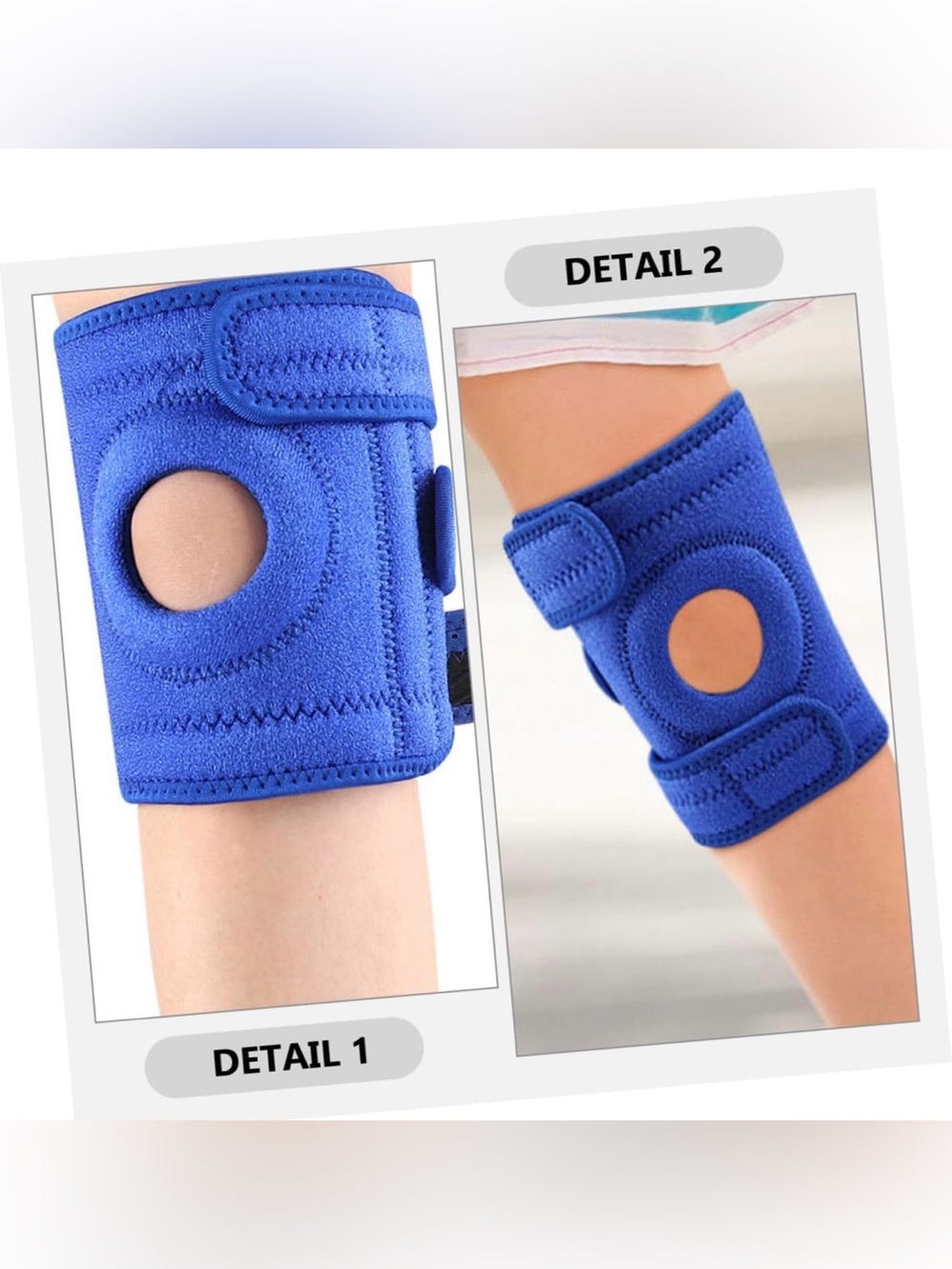 Knee Brace, Compression Knee Support w/ Side Stabilizers (Black, Medium)